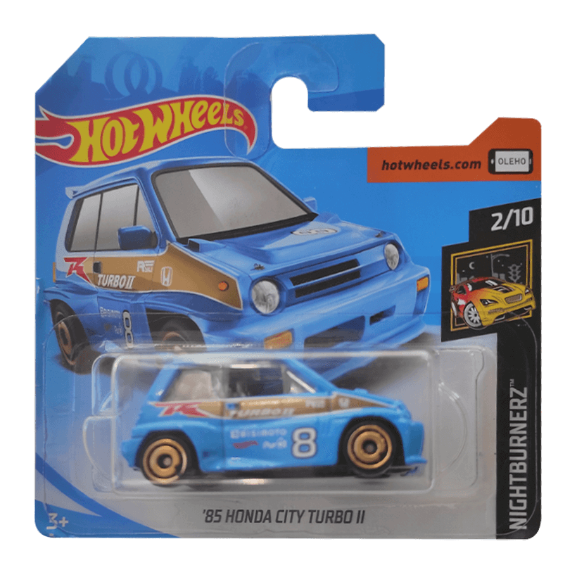 Машинка Базовая Hot Wheels '85 Honda City Turbo II Nightburnerz 1:64 FYD12 Blue - Retromagaz
