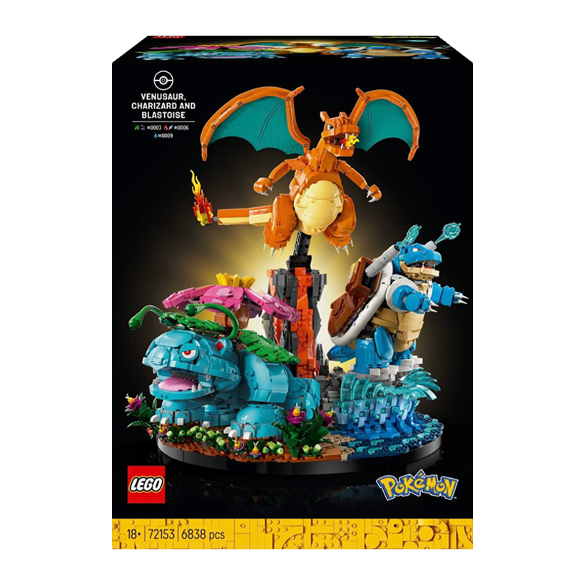 Конструктор Lego Венузавр, Чарізард і Бластойз Pokémon 72153 Новий - Retromagaz