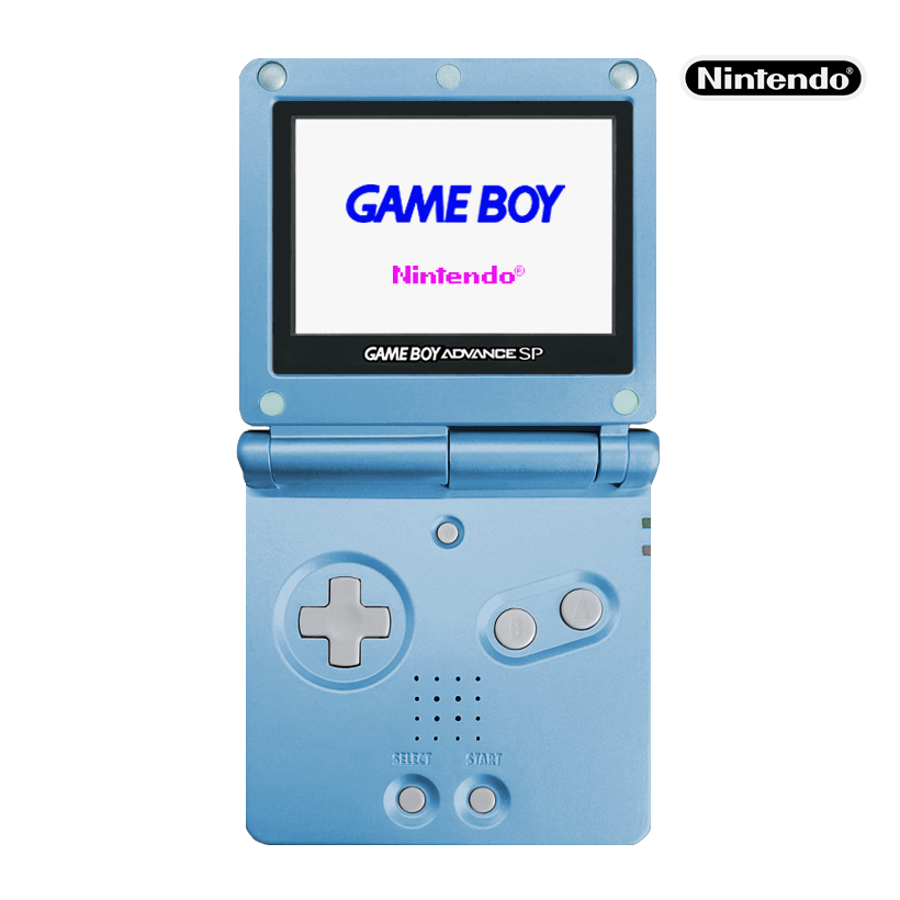 Консоль Nintendo Game Boy Advance SP AGS-101 с Логотипом Pearl Blue Б/У - Retromagaz