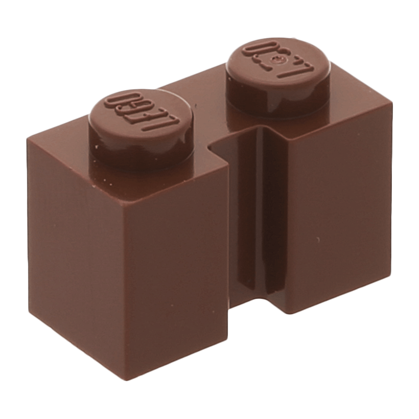 Кубик 10шт Lego Модифікована with Groove 1 x 2 4216 4242336 6103004 Reddish Brown Б/У - Retromagaz