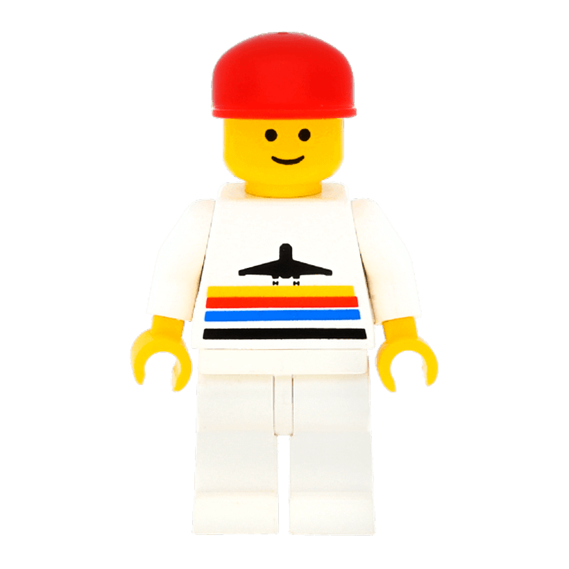 Фигурка Lego Airport 973p16 Classic White Legs Red Cap City air003 Б/У - Retromagaz