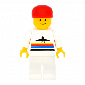 Фигурка Lego 973p16 Classic White Legs Red Cap City Airport air003 Б/У