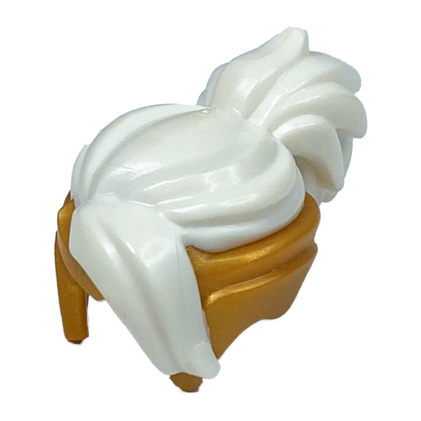 На Голову Lego Інше Hair Combo Tiara with Molded White Bangs Ninjago 35685pb02 njo0383 6217945 Pearl Gold Б/У - Retromagaz