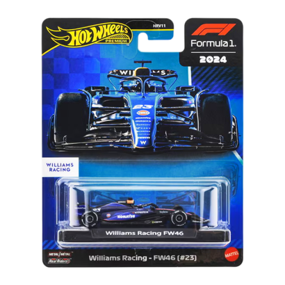Машинка Premium Hot Wheels Williams Racing - FW46 (#23) Formula One 1:64 JBM15 Blue - Retromagaz