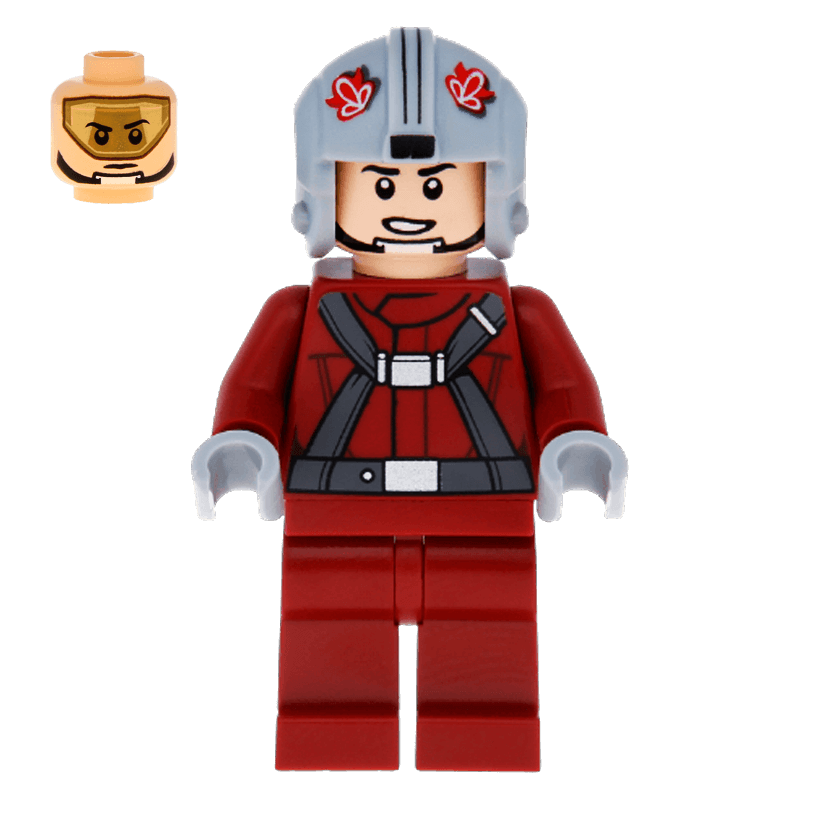 Фігурка Lego Повстанець T-16 Skyhopper Pilot Light Bluish Grey Helmet Star Wars sw0619 75081 Б/У - Retromagaz