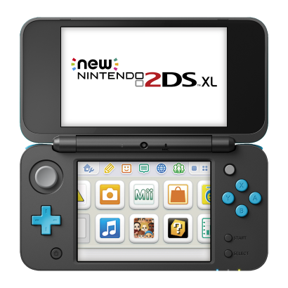 Консоль Nintendo 2DS XL New Модифікована 32GB Black Blue + 10 Вбудованих Ігор Б/У - Retromagaz