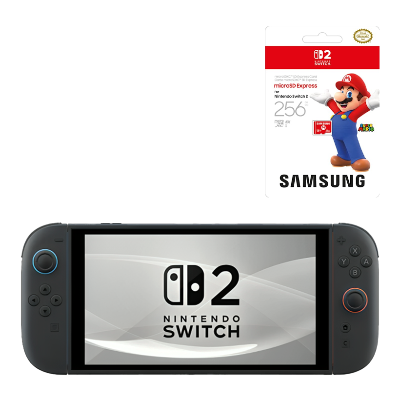Набор Консоль Nintendo Switch 2 256GB Black Новый  + Карта Памяти Samsung Express Card 256Gb - Retromagaz