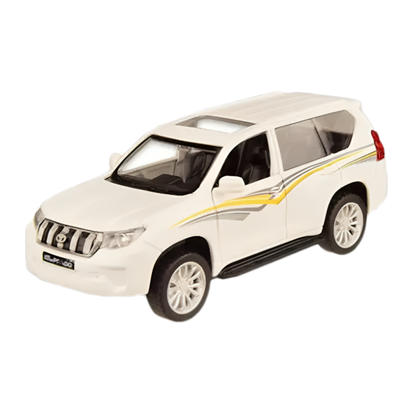 Машинка Автопром Toyota Land Cruiser Prado 1:43 White - Retromagaz