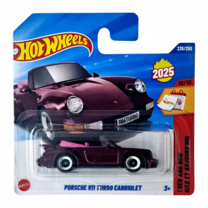 Машинка Базовая Hot Wheels Porsche 911 Turbo Cabriolet Then and Now 1:64 HYW37 Pink - Retromagaz