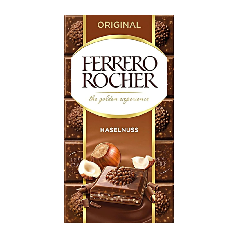 Шоколад Молочний Ferrero Rocher Haselnuss 90g - Retromagaz