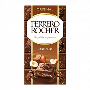 Шоколад Молочный Ferrero Rocher Haselnuss 90g 8000500359488 - Retromagaz