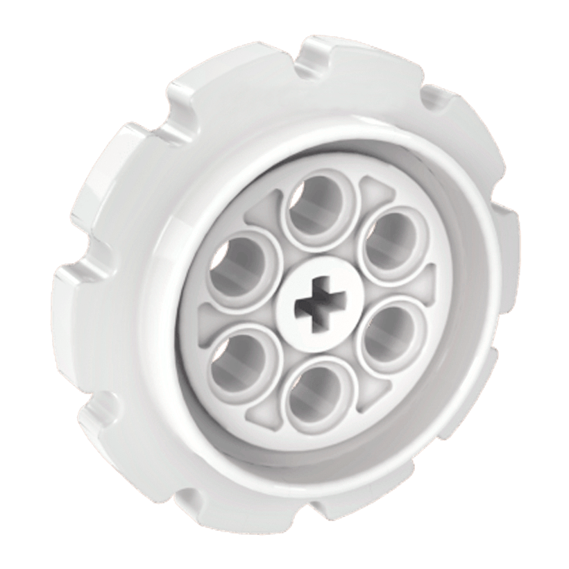Колесо 2шт Lego Диск 10 Treads Sprocket Wheel Large 57519 6019617 White Б/У - Retromagaz