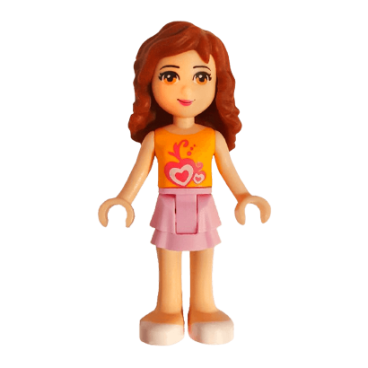 Фігурка Lego Olivia Bright Pink Layered Skirt Friends Girl frnd023 Б/У - Retromagaz