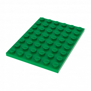 Пластина Lego Обычная 6 x 8 3036 303628 4507311 Green 10шт Б/У