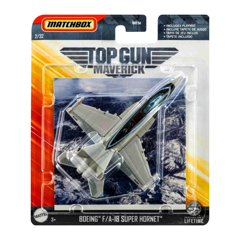 Тематична Машинка Matchbox Boeing F7A-18 Super Hornet Sky Busters 1:64 HVM52 Grey - Retromagaz