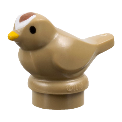 Фигурка Lego Воздух Bird Small with Black Eyes Animals 41835pb03 6483284 Dark Tan Б/У - Retromagaz