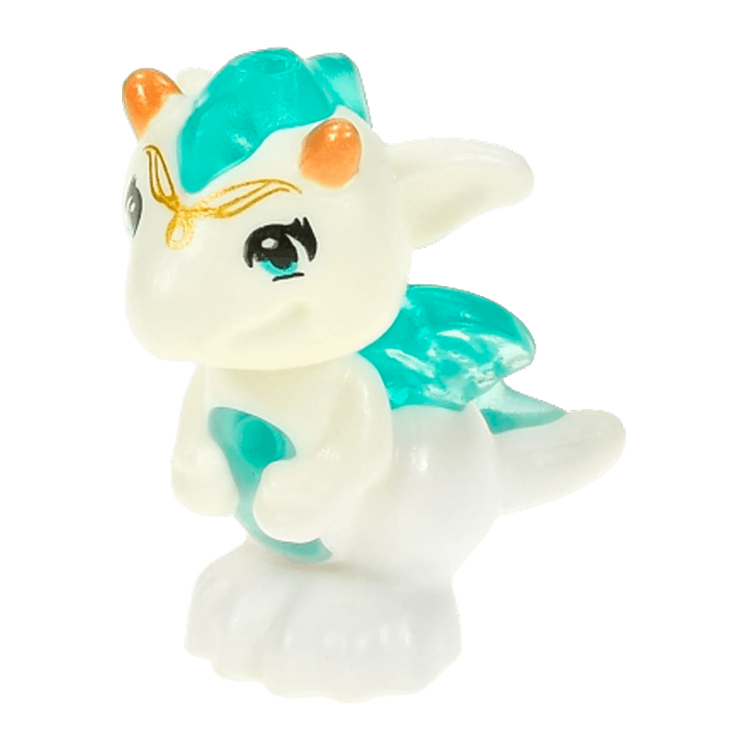 Фігурка Lego Повітря Dragon Elves Baby with Molded Trans-Light Blue Stomach Animals 26090pb06 6151620 White Б/У - Retromagaz