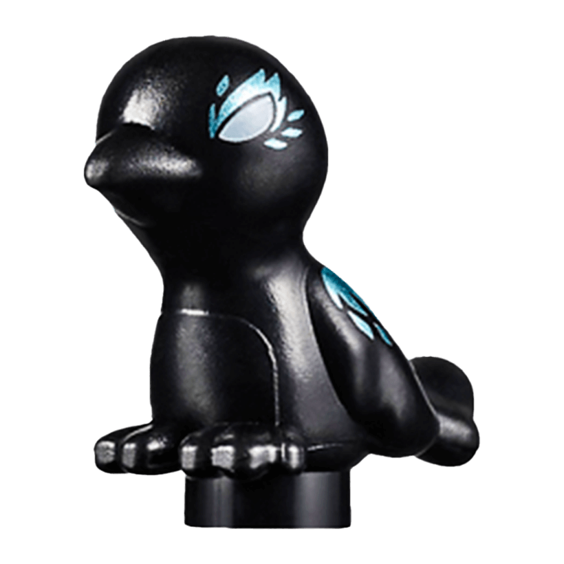 Фигурка Lego Воздух Bird Friends Elves with White Eyes and Metallic Light Blue Feathers Pattern Animals 98388pb08 6191958 Black Б/У - Retromagaz