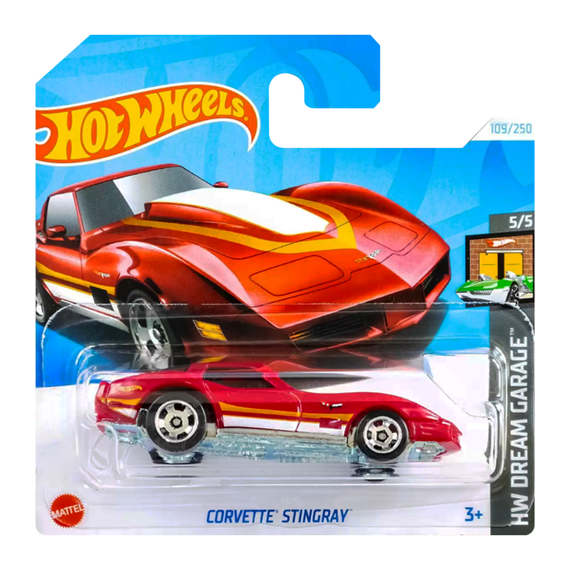 Машинка Базова Hot Wheels Corvette Stingray Dream Garage 1:64 HTB52 Red - Retromagaz