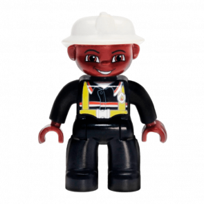 Фигурка Lego Duplo Boy Fireman Black Legs Black Hands 47394pb010 1шт Б/У Хороший - Retromagaz