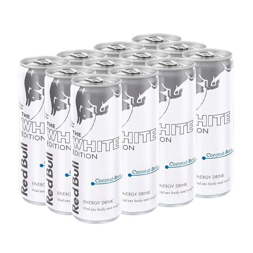 Набір Напій Енергетичний 12шт Red Bull White Edition Coconut 250ml - Retromagaz