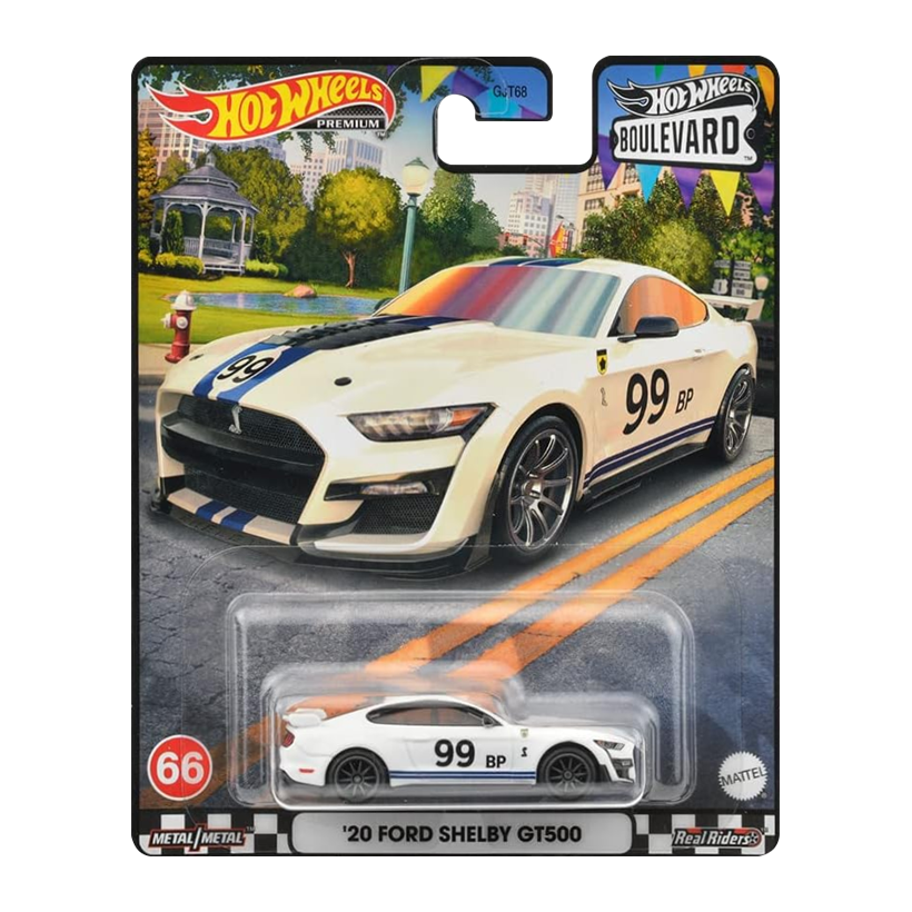 Машинка Premium Hot Wheels '20 Ford Shelby GT500 Boulevard 1:64 HKF14 White - Retromagaz