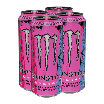 Набор Напиток Энергетический 4шт Monster Energy Ruby Red Zero Sugar 500ml - Retromagaz