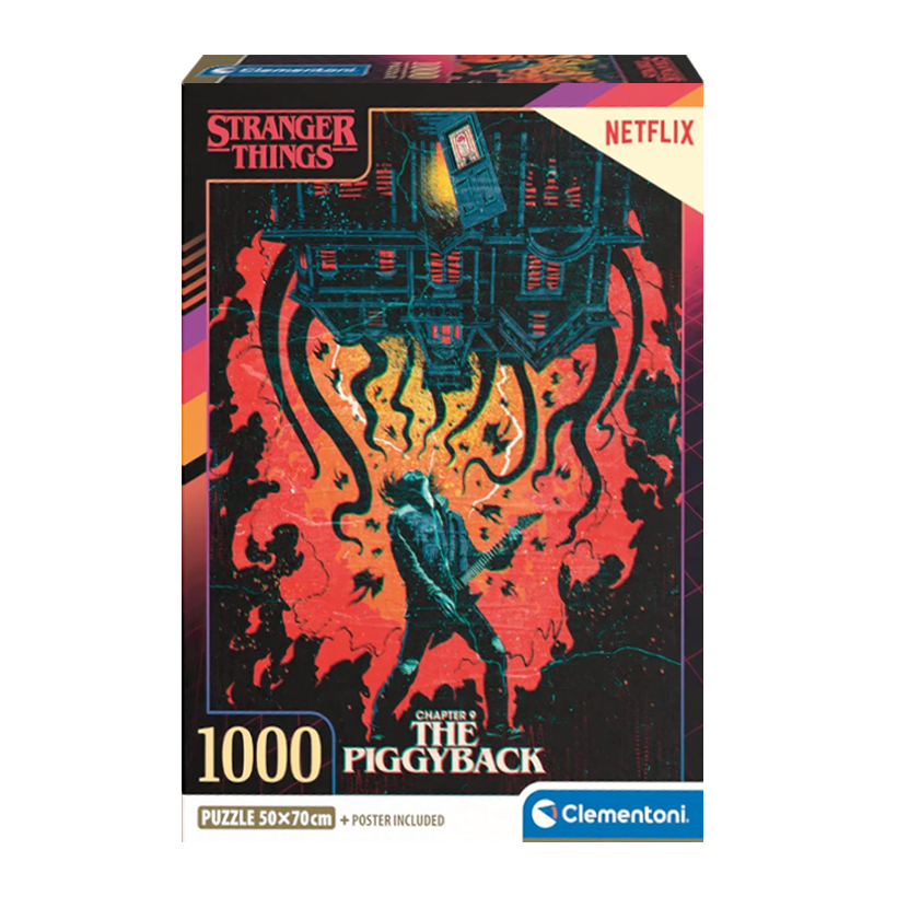 Пазли Stranger Things: The Piggyback Безстрашність Едді 1000 Елементів - Retromagaz