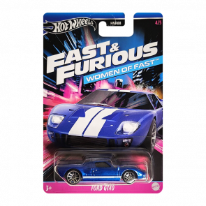 Тематическая Машинка Hot Wheels Ford GT40 Women of Fast & Furious 1:64 HNR88/HRW39 Blue