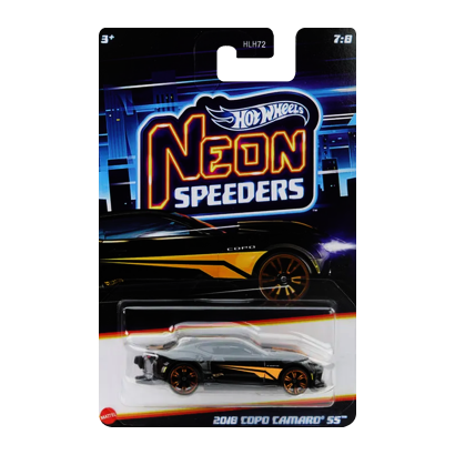 Тематическая Машинка Hot Wheels 2018 COPO Camaro SS Neon Speeders 1:64 JCB06 Black - Retromagaz