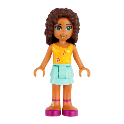 Фігурка Lego Andrea Light Aqua Layered Skirt Friends Girl frnd014 Б/У - Retromagaz