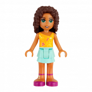 Фігурка Lego Friends Girl Andrea Light Aqua Layered Skirt frnd014 Б/У - Retromagaz