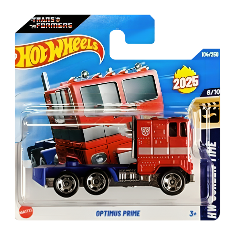 Машинка Базовая Hot Wheels Optimus Prime T7 Transformers Screen Time 1:64 HYW26/JJJ00 Red - Retromagaz