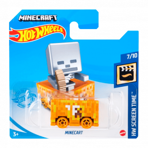 Машинка Базова Hot Wheels Minecraft Minecart Screen Time 1:64 GRX95 Orange - Retromagaz