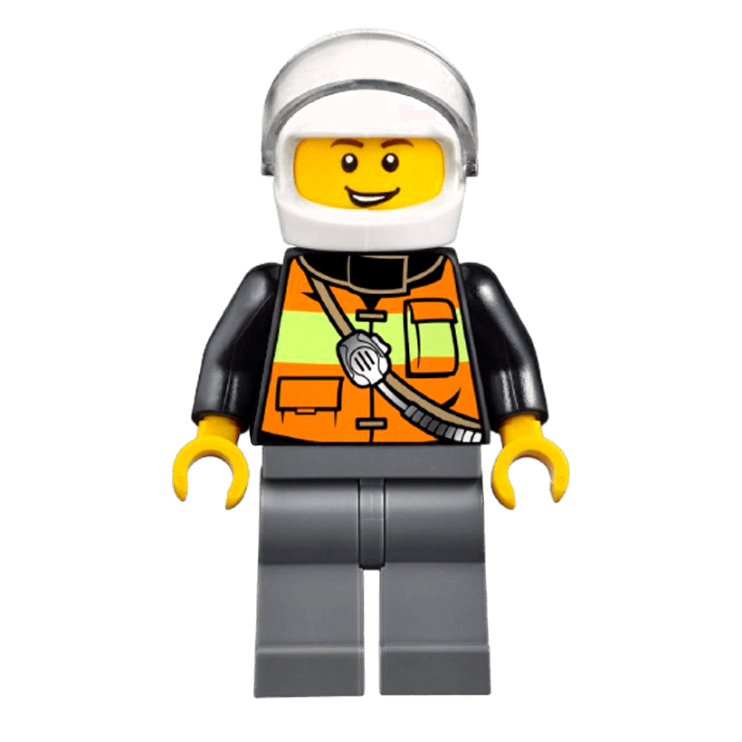 Фігурка Lego Fire 973pb1303 Reflective Stripe Vest with Pockets City cty0587 Б/У - Retromagaz