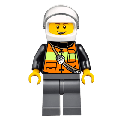 Фигурка Lego 973pb1303 Reflective Stripe Vest with Pockets City Fire cty0587 Б/У - Retromagaz