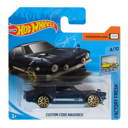 Машинка Базовая Hot Wheels Custom Ford Maverick Factory Fresh FJY18 Dark Blue Новый - Retromagaz