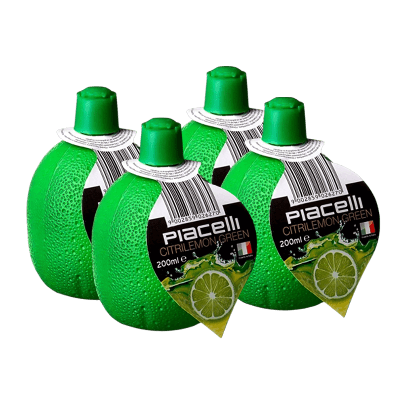 Набор Концентрат 4шт Piacelli Лаймовый Citrilemon Lime Juice 200ml - Retromagaz