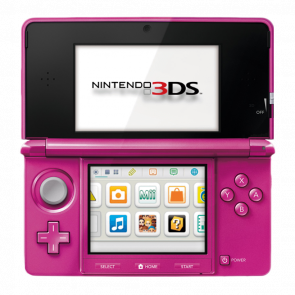 Консоль Nintendo 3DS Модифицированная 32GB Gloss Pink + 10 Встроенных Игр Б/У