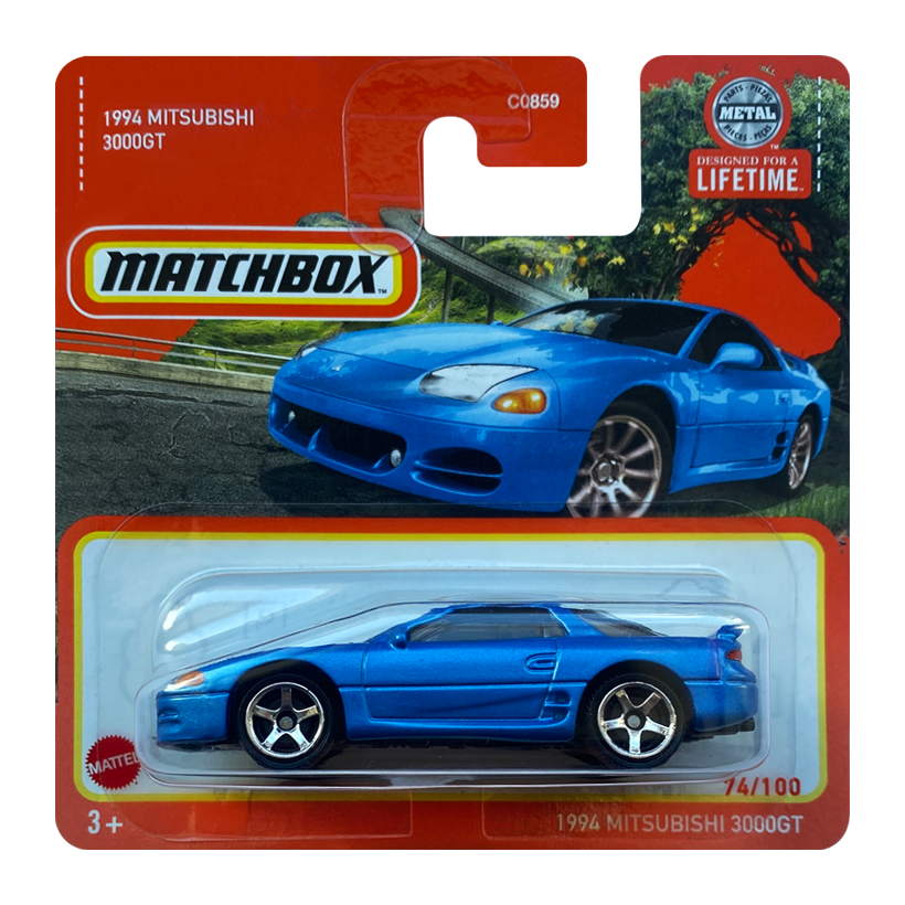 Машинка Большой Город Matchbox Mitsubishi 1994 Mitsubishi 3000GT Highway 1:64 HVN83 Blue - Retromagaz