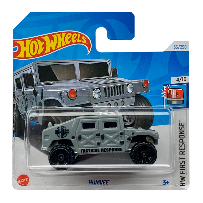 Машинка Базовая Hot Wheels HMMWV Humvee First Response 1:64 HTB58 Grey - Retromagaz