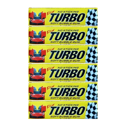 Набір Жувальна Гумка 6шт Turbo Soft Bubble Gum Sticks 13g 8680861069327 - Retromagaz