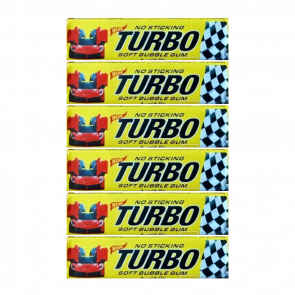 Набір Жувальна Гумка 6шт Turbo Soft Bubble Gum Sticks 13g 8680861069327