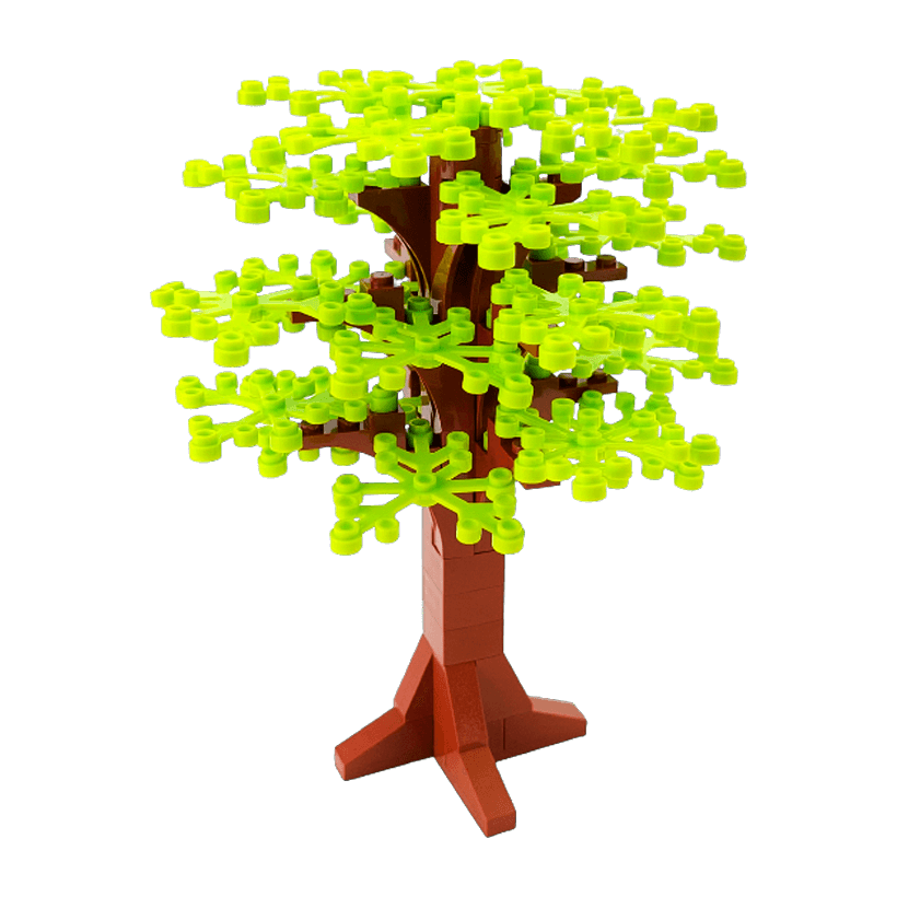 Рослина RMC Дерево Reddish Brown Новий Tall Tree with Lime Leaves - Retromagaz