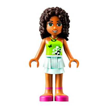 Фигурка Lego Andrea Light Aqua Layered Skirt Friends Girl frnd024 Б/У - Retromagaz