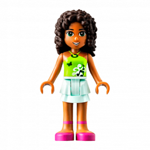 Фигурка Lego Andrea Light Aqua Layered Skirt Friends Girl frnd024 Б/У