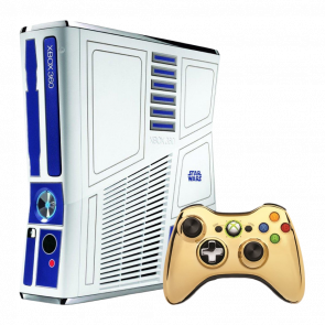 Консоль Microsoft Xbox 360 S Star Wars Limited Edition Freeboot 500GB White Blue + 5 Вбудованих Ігор Б/У - Retromagaz