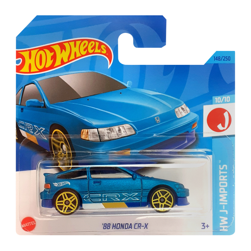 Машинка Базовая Hot Wheels '88 Honda CR-X J-Imports 1:64 HKK68 Light Blue - Retromagaz