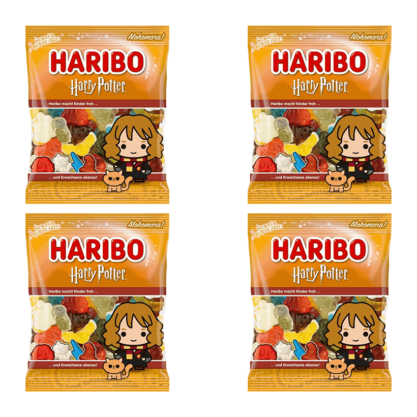 Набір Цукерки Жувальні 4шт Haribo Hermione Granger Harry Potter 160g - Retromagaz