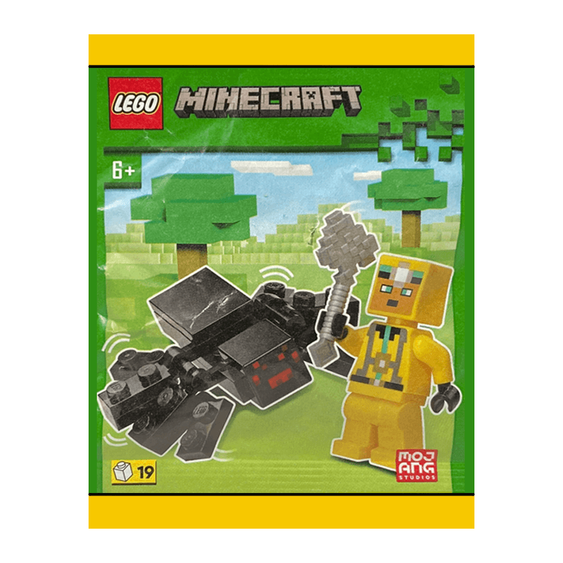 Конструктор Lego Фігурка Cave Explorer with Spider Paper Bag Minecraft 662410 Новый - Retromagaz